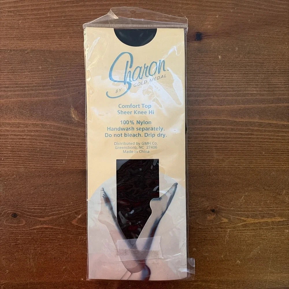 Nylon Knee Highs By Sharon Of Gold Medal, Size 9-11, Black, 1 Pk of 3, Brand New